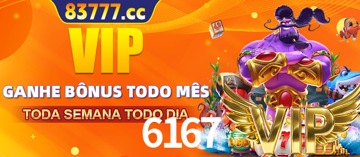 Banner promocional do 6167 oferecendo 100% de recompensas adicionais contínuas para quem fizer o login diário (Daily sign-in), com um mascote de coelho.