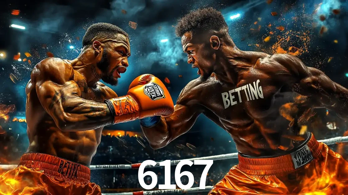 Dois boxeadores em uma luta intensa e explosiva, representando a adrenalina e as oportunidades de apostas em esportes de combate disponíveis na plataforma 6167.